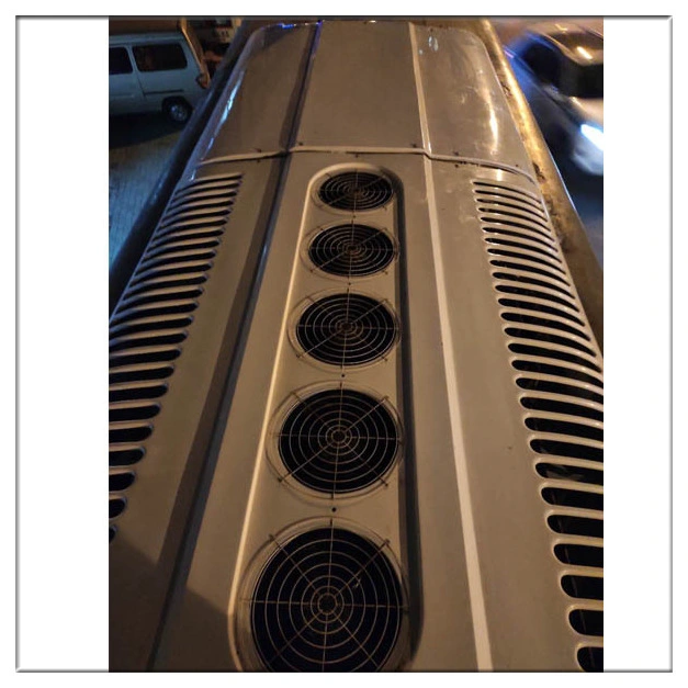 DC24V Factory Integrated Engine Driven Rooftop Mounted Copper Tube Coil Heat Exchanger Evaporator 24V with Generator 12m Bus Air Conditioner